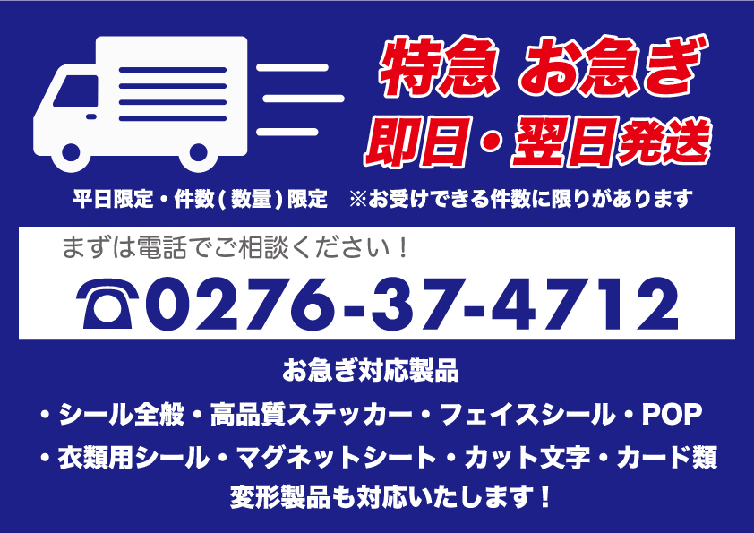 特急 お急ぎ 即日・翌日配送